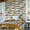 Casamance tapeet Cap Ferret Bleu Persan/Ambre