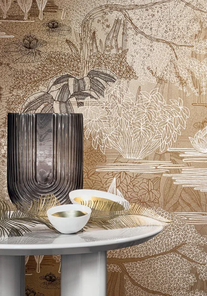 Casamance tapeet Jasmin Grege/Vert Argile