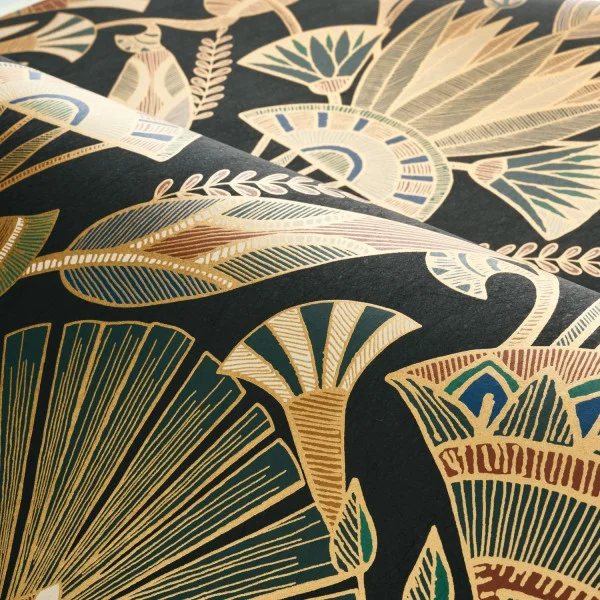 Casamance tapeet Denderah Noir/Mordoré
