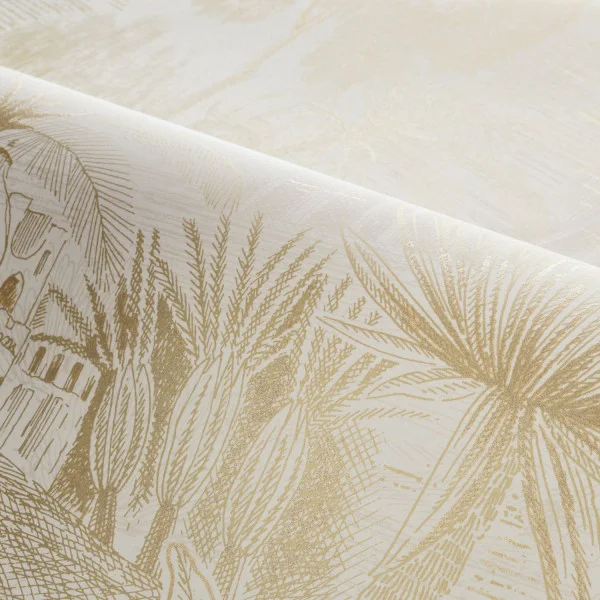 Casamance tapeet Baharia Blanc/Doré