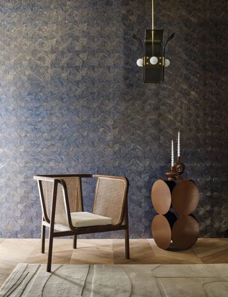 Casamance tapeet Songket Grège/Doré