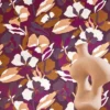Casamance tapeet Amaryllis Pourpre/Ambre