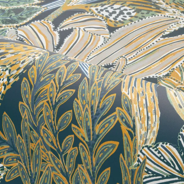 Casamance tapeet Borromee Vert Clair/Anthracite