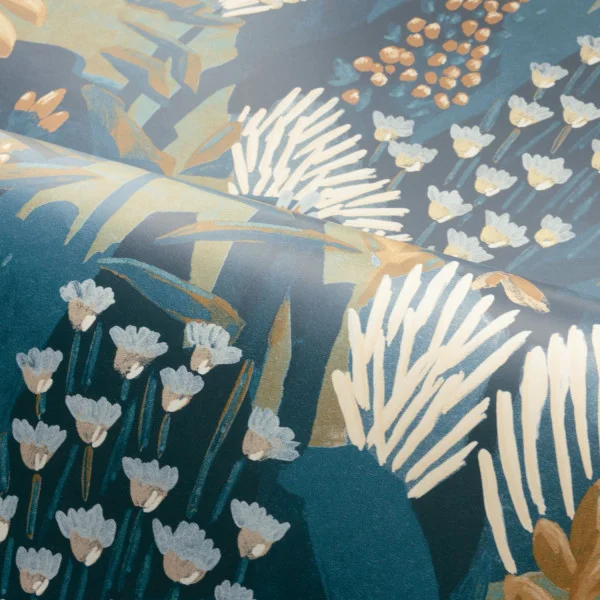 Casamance tapeet Erica Marine/Ocre
