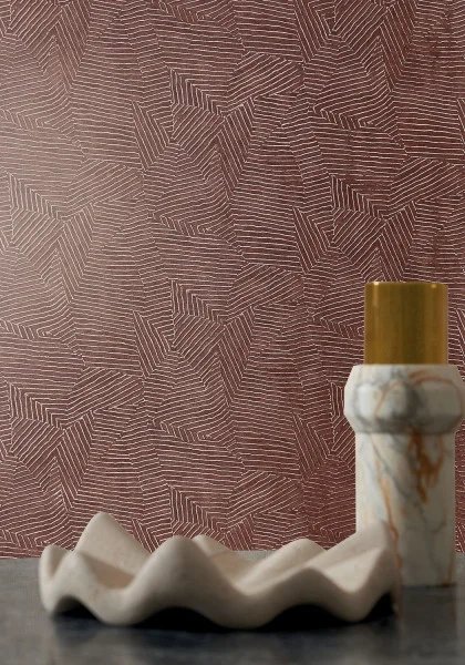 Casamance tapeet Lore Terracotta/Doré