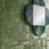 Casamance tapeet Imbrication Vert Mousse