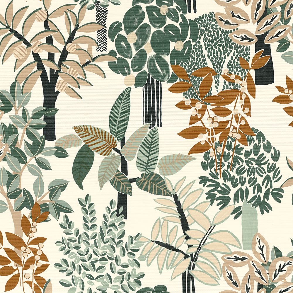 Casamance tapeet Peradeniya Blanc/Emeraude