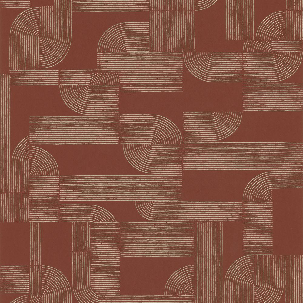 Casamance tapeet Hector Terracotta/Doré
