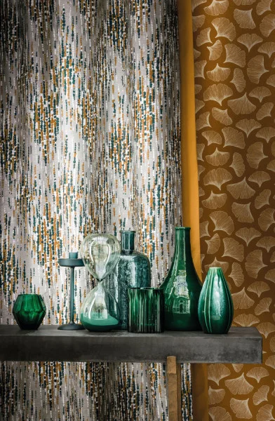 Casamance tapeet Ginkgo Craie