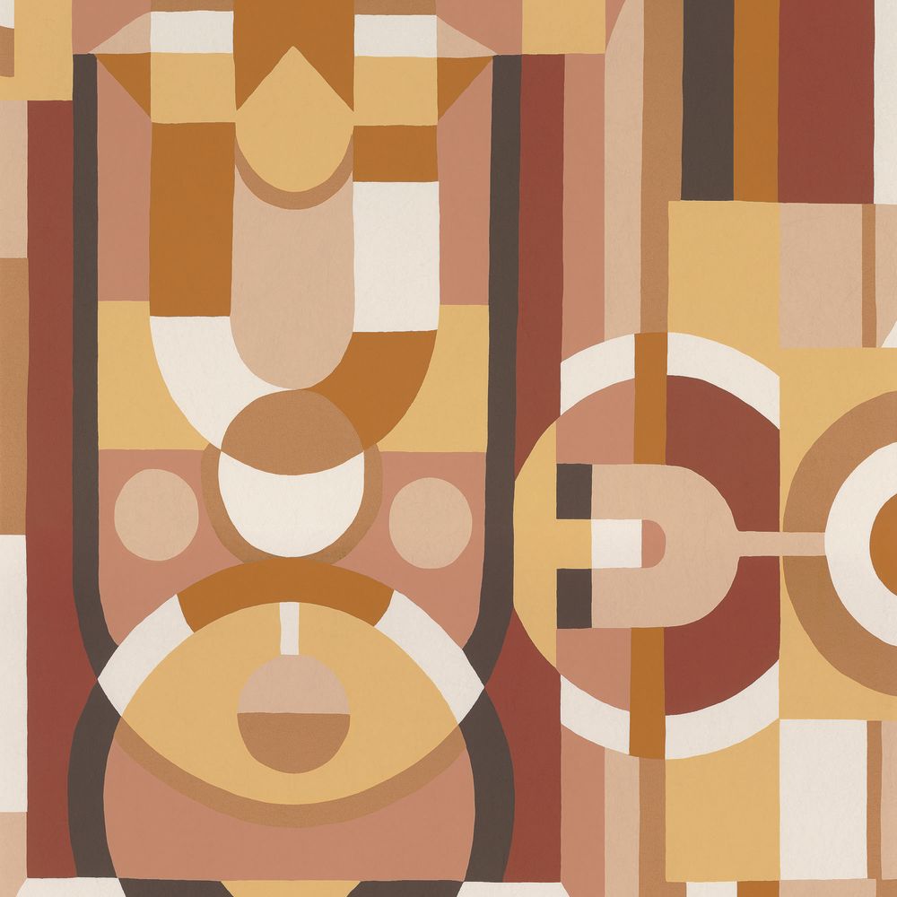 Casamance tapeet Vitrail Vanille/Terracotta