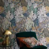 Casamance tapeet Borromee Vert Clair/Anthracite