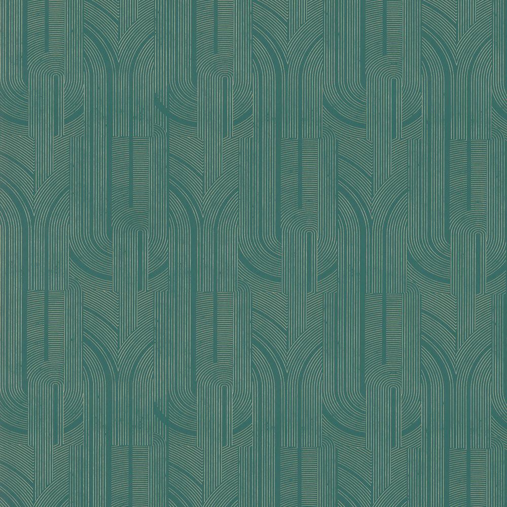 Casamance tapeet Porte Dorée Émeraude/Doré