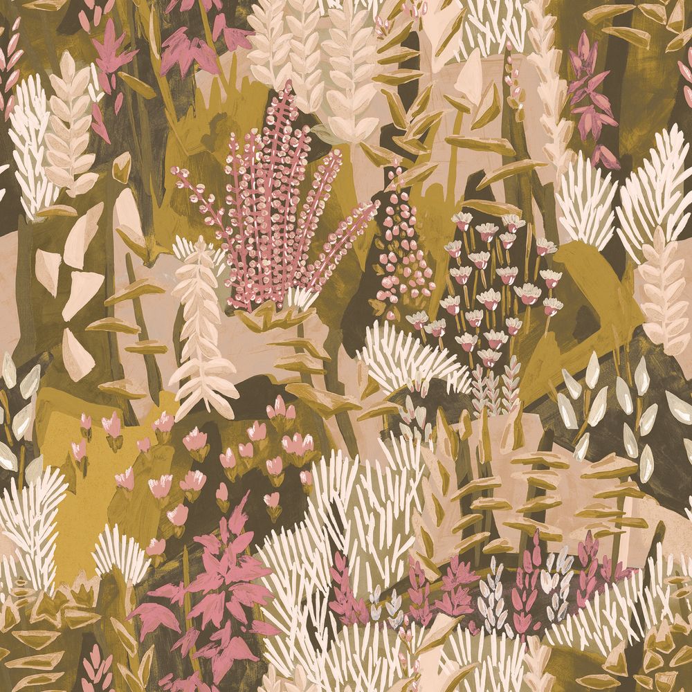 Casamance tapeet Erica Vert Mousse/Blush