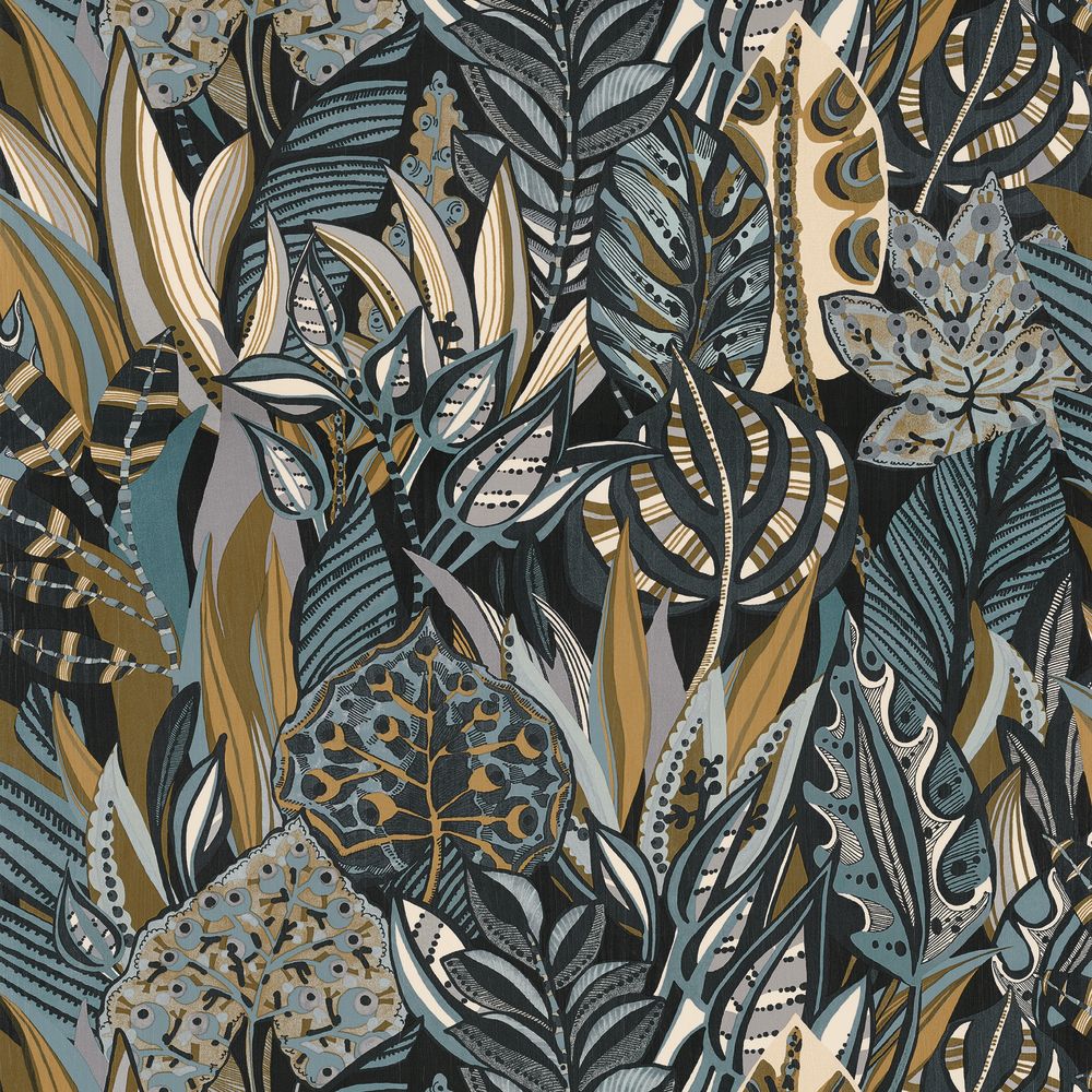 Casamance tapeet Desirade Marine/Kaki