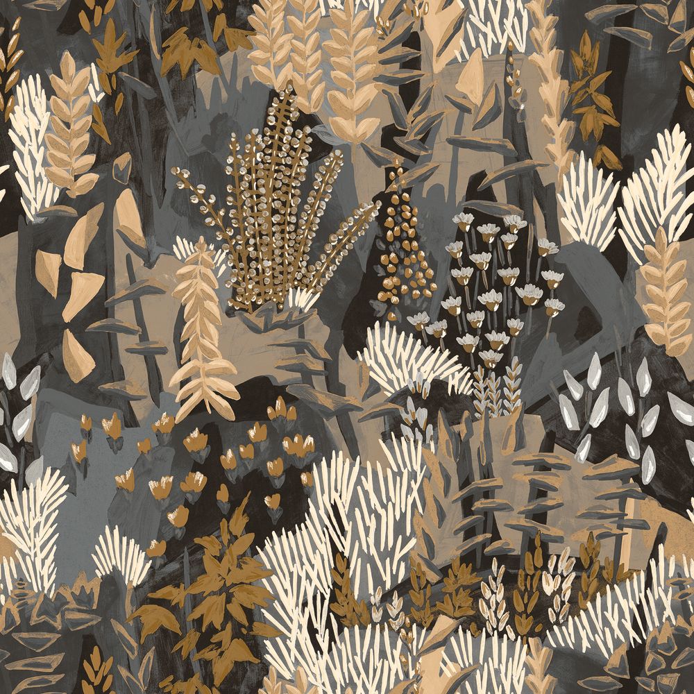 Casamance tapeet Erica Anthracite/Sable
