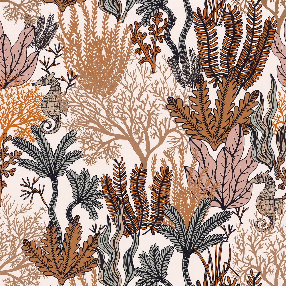Casamance tapeet Posidonie Terracotta