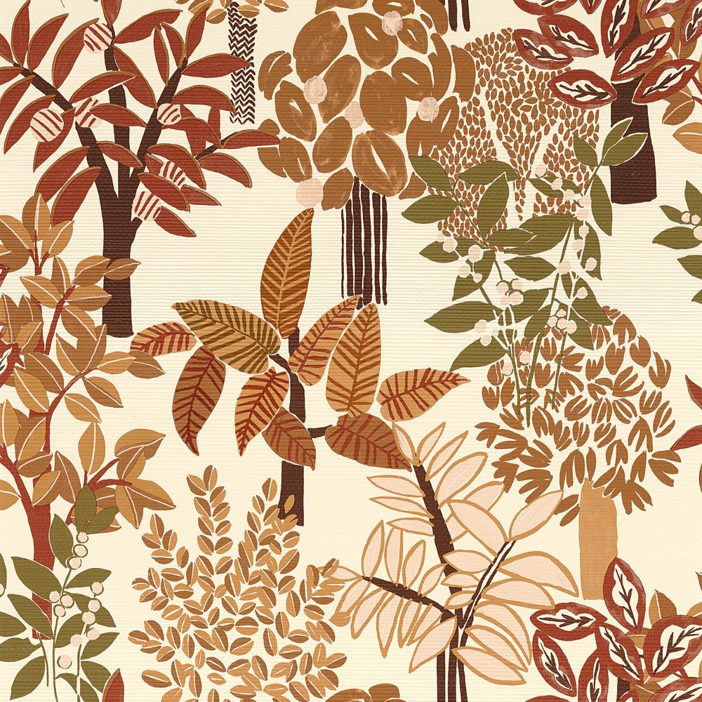 Casamance tapeet Peradeniya Blanc/Terre De Sienne
