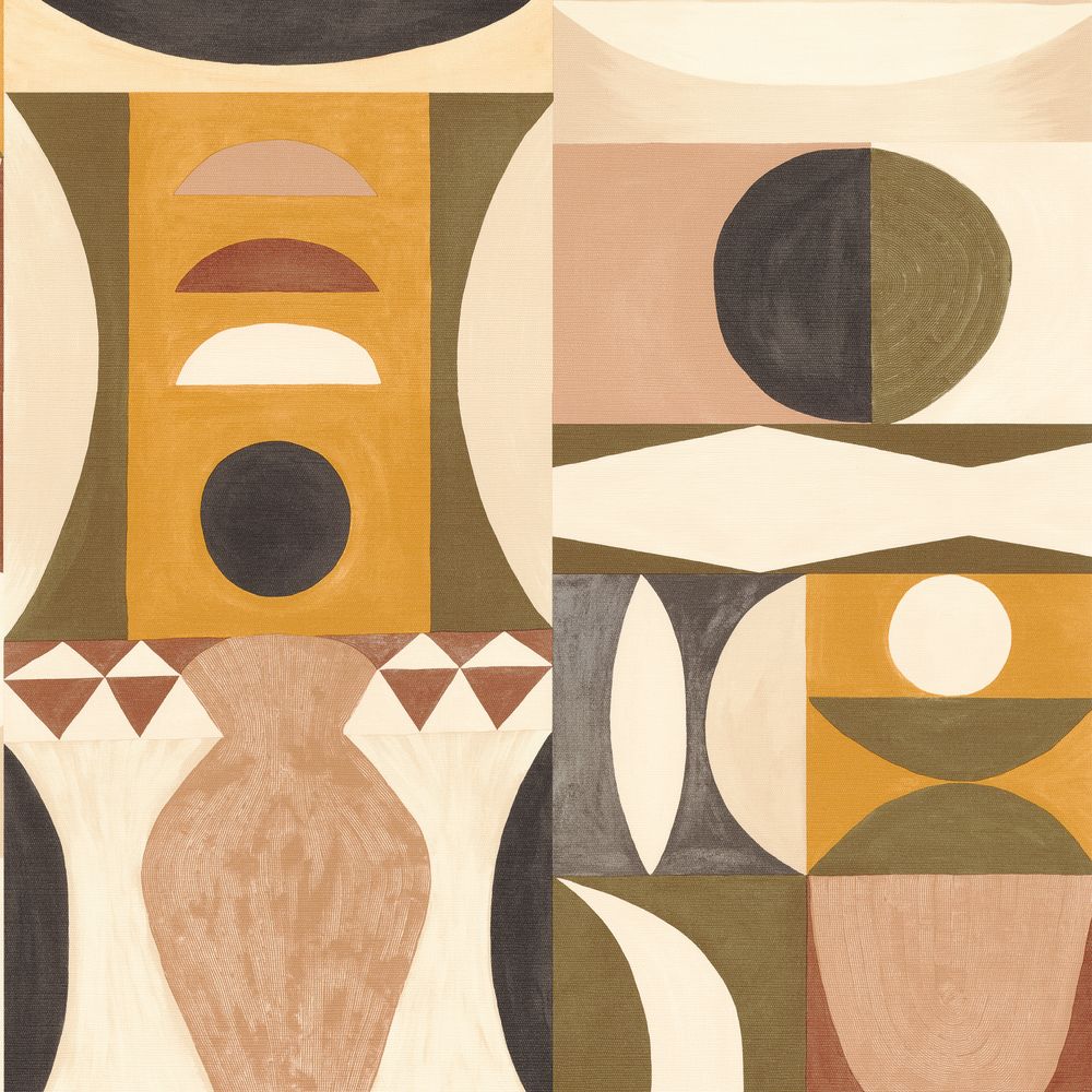Casamance tapeet Auguste Kaki/Nude