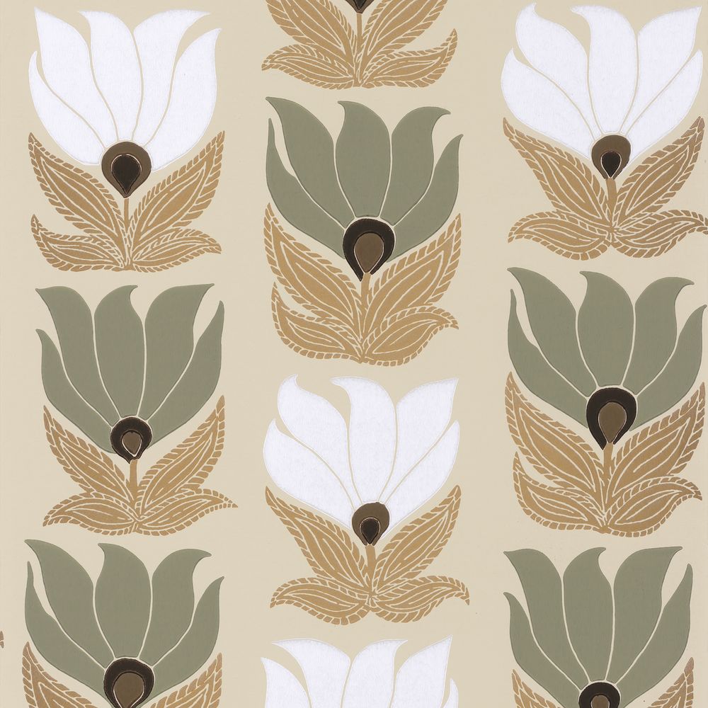 Casamance tapeet Dauphine Grege/Vert Argile