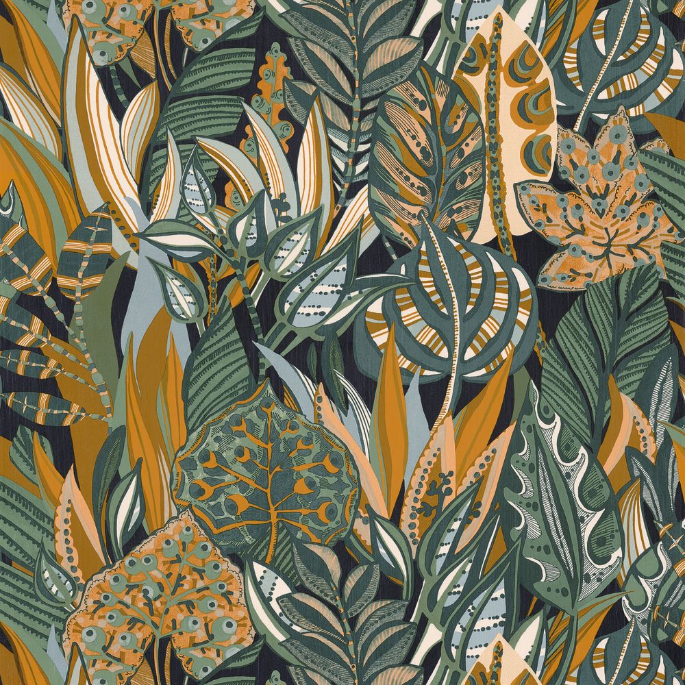 Casamance tapeet Desirade Encre/Emeraude