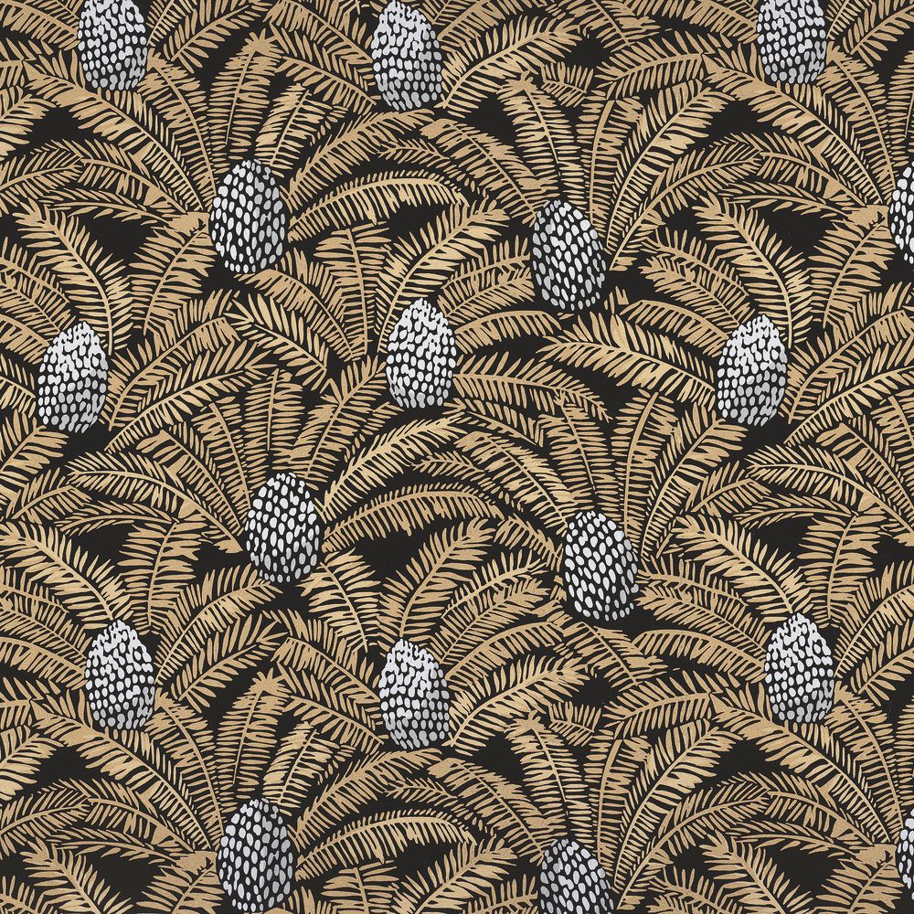 Casamance tapeet Palmeta Noir/Dore