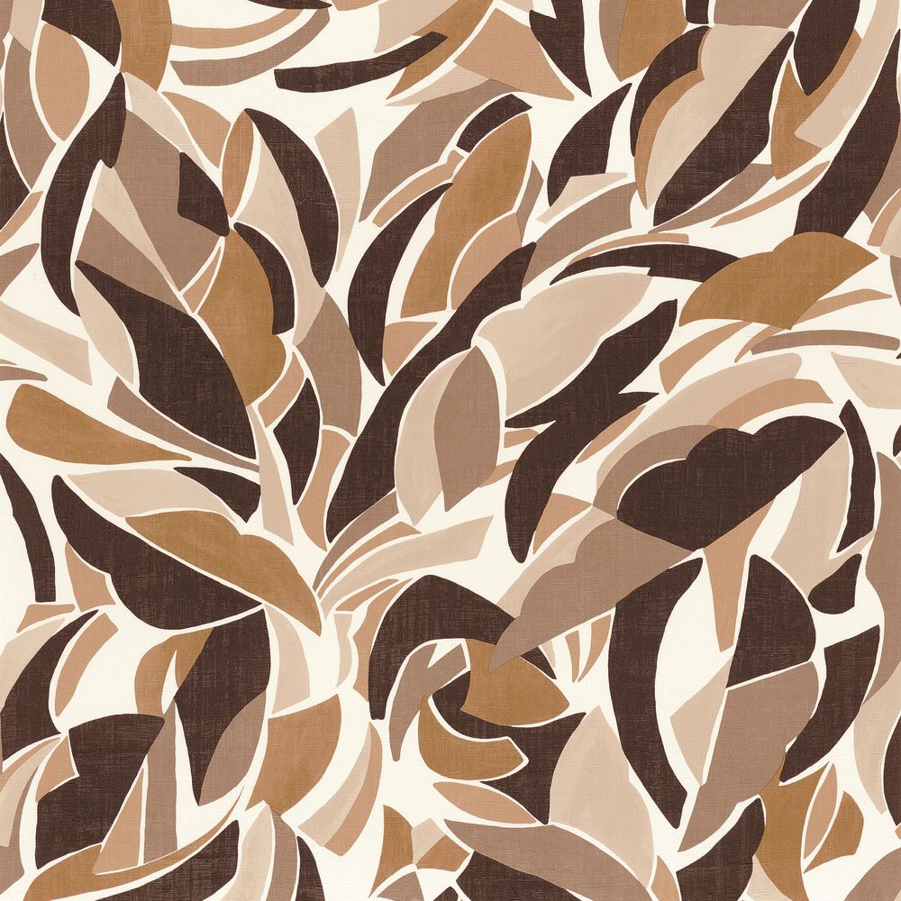 Casamance tapeet Collage Blanc/Chocolat