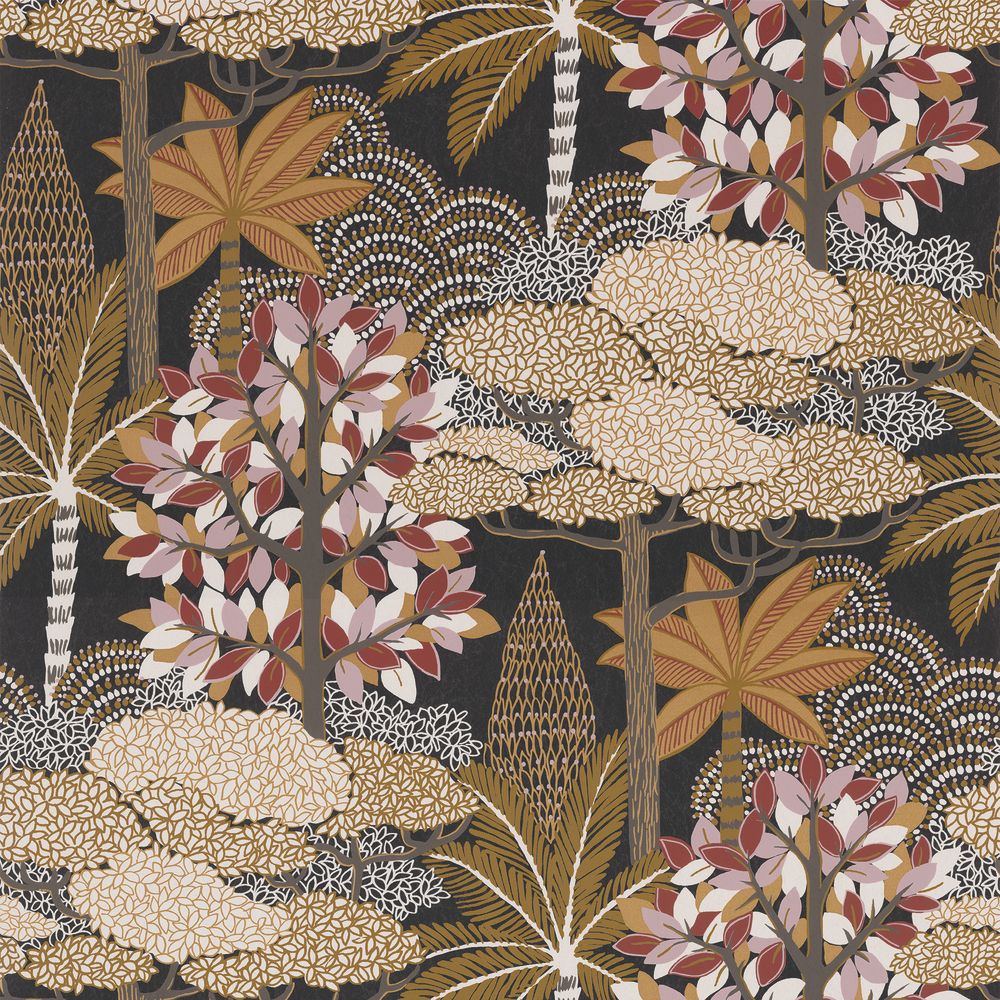 Casamance tapeet Marakanda Anthracite/Grenat