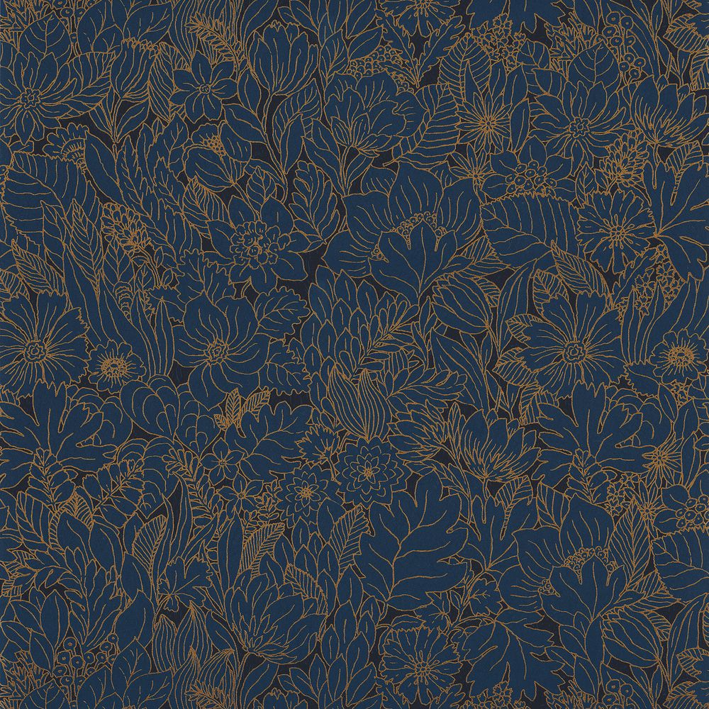 Casamance tapeet Dahlia Marine/Or
