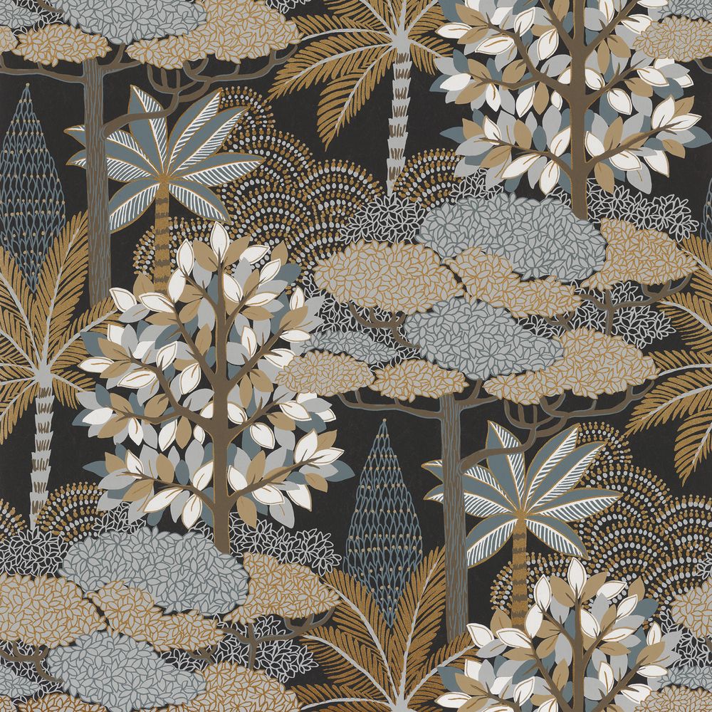 Casamance tapeet Marakanda Noir/Cuivre