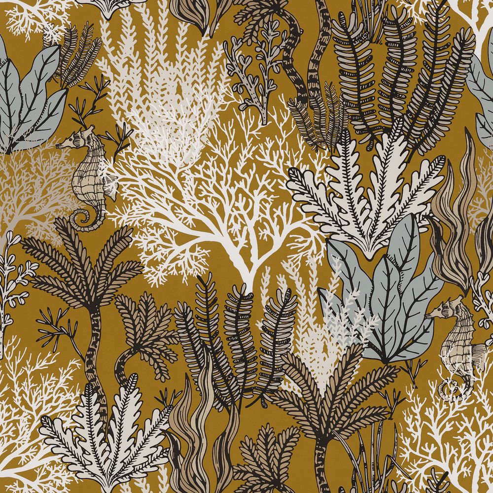 Casamance tapeet Posidonie Moutarde