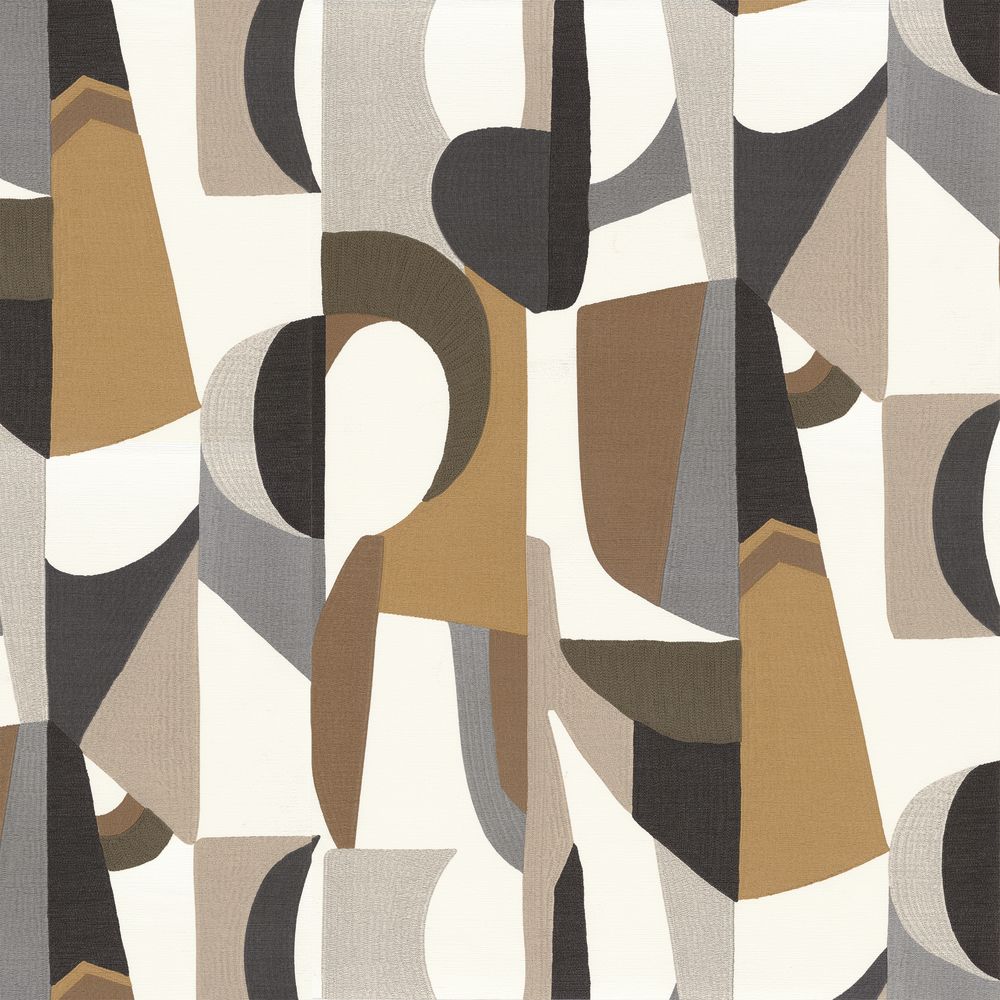 Casamance tapeet Assemblage Blanc/Chocolat