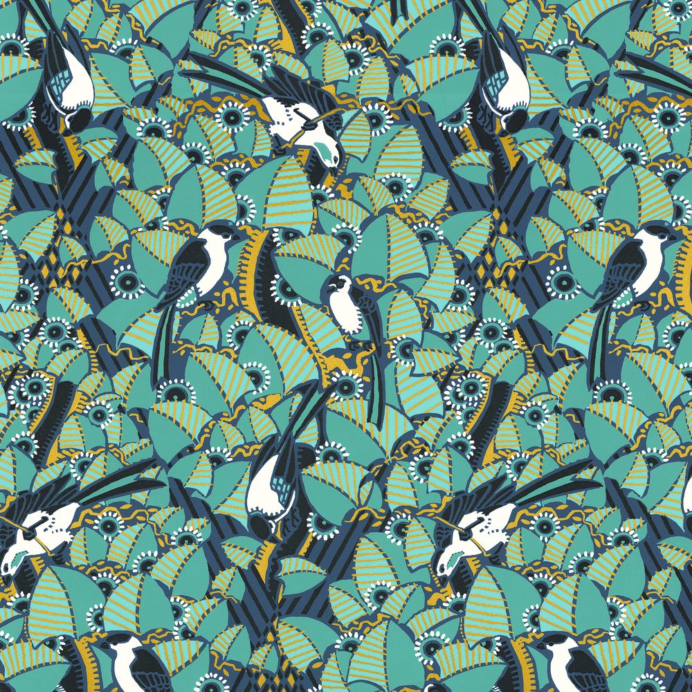 Casamance tapeet Majoliques Marine/Emeraude