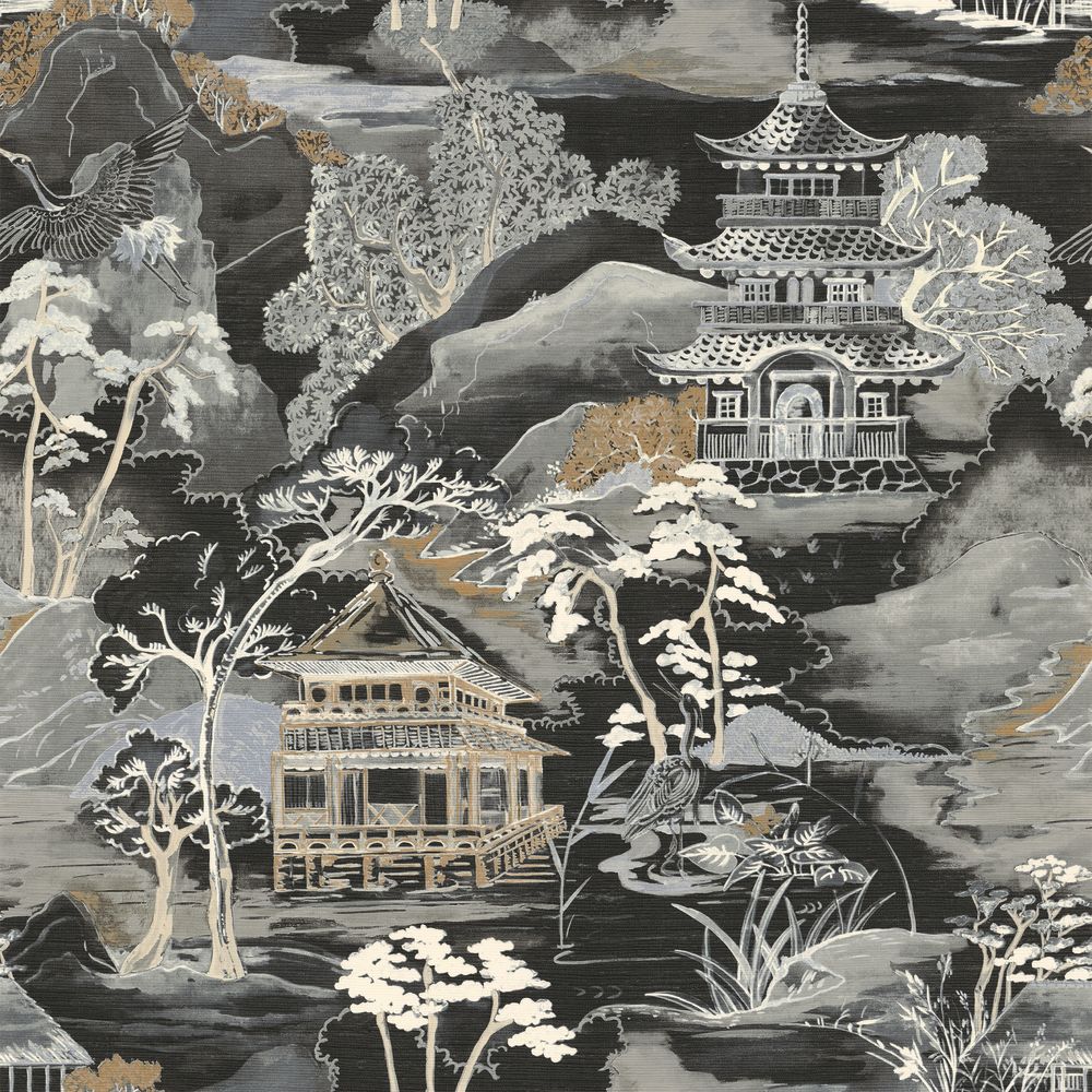 Casamance tapeet Nara Noir/Mordore