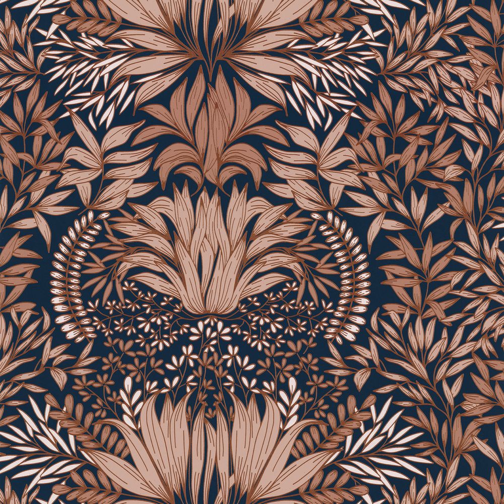 Casamance tapeet Chardon Marine/Rouille