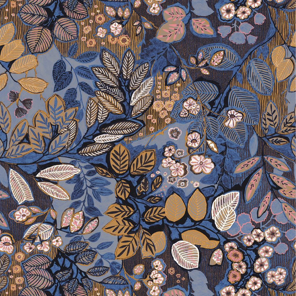 Casamance tapeet Belle De Nuit Indigo