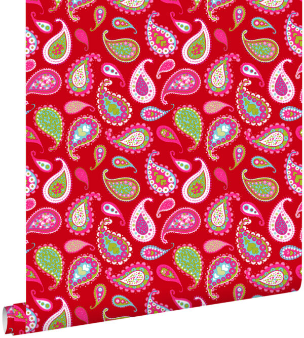 ESTAhome tapeet paisley - punane