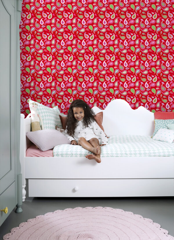 ESTAhome tapeet paisley - punane
