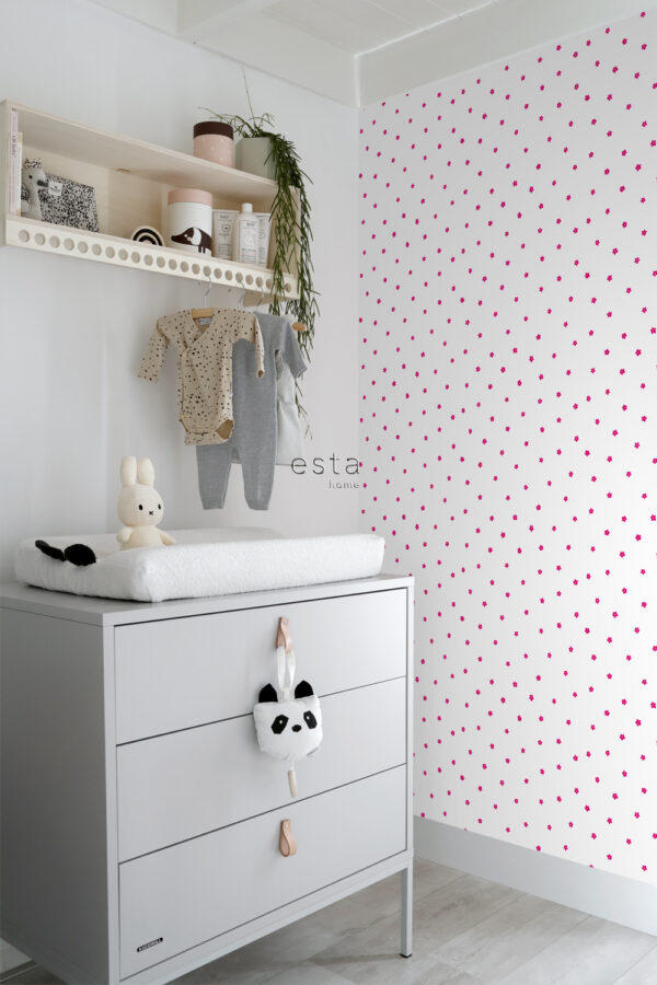 ESTAhome tapeet lilled - roosa
