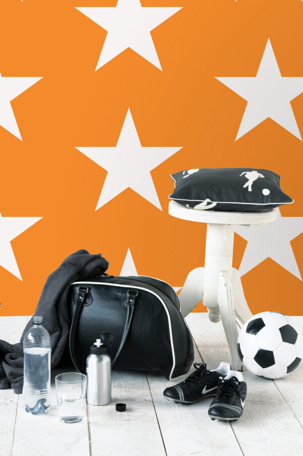 ESTAhome tapeet tähed - oranž ja valge