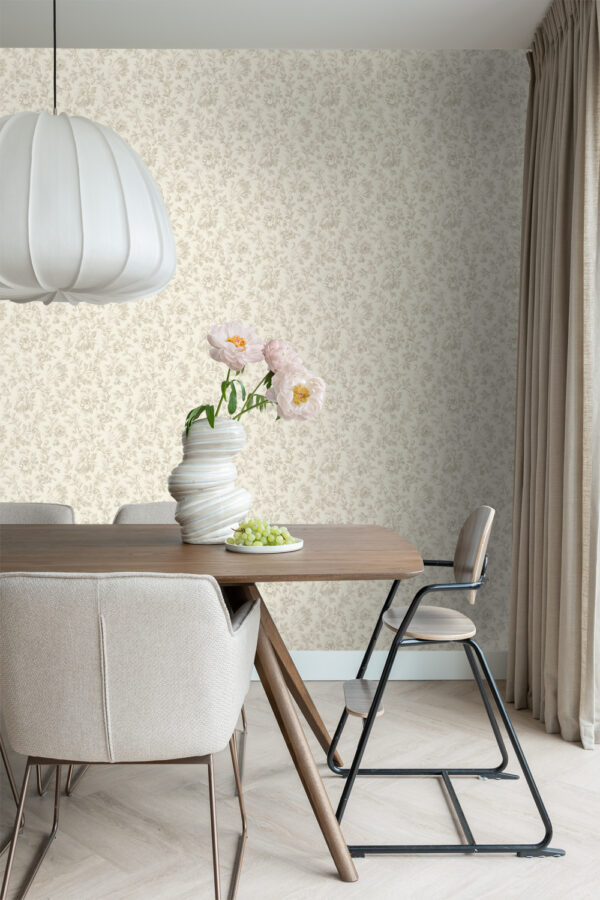 ESTAhome tapeet elegantne lilled - pruun