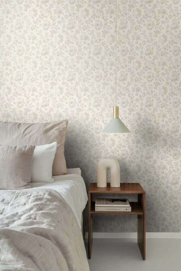 ESTAhome tapeet elegantne lilled - pruun