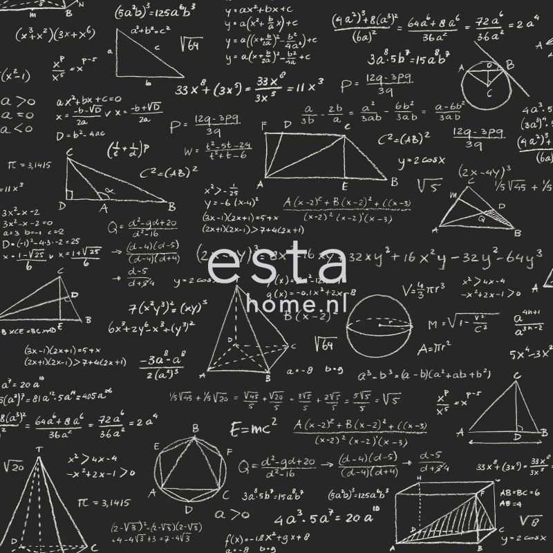 ESTAhome tapeet matemaatika valemid - matt must