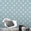 ESTAhome tapeet kooli embleemid - hele vintage sinine