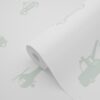 ESTAhome tapeet autod, tuletõrjeautod, helikopterid ja kraanad - mündiroheline ja valge