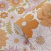 ESTAhome tapeet retro lilled - lilla ja oranž