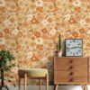 ESTAhome tapeet retro lilled - oranž
