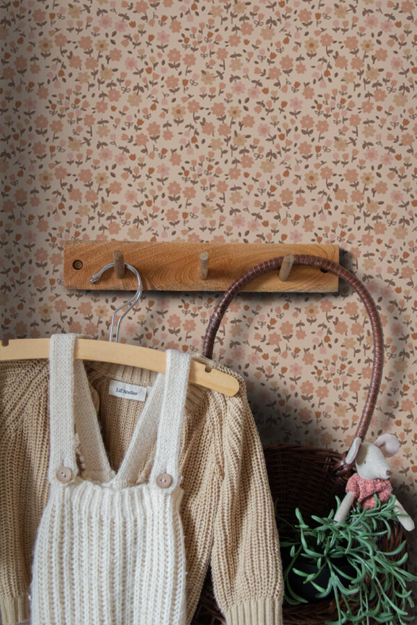 ESTAhome tapeet lilled terrakota roosa