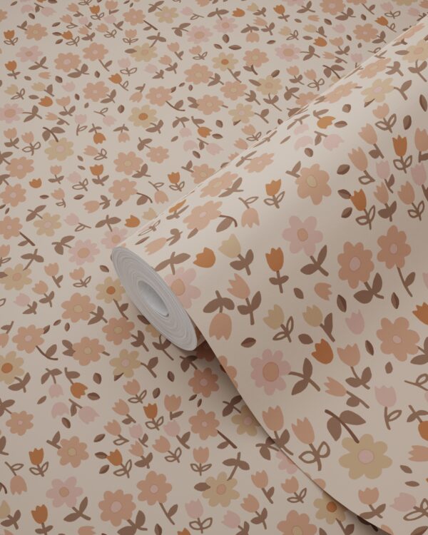 ESTAhome tapeet lilled terrakota roosa