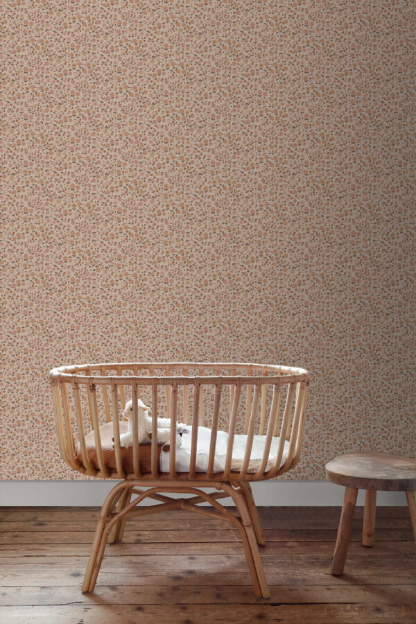 ESTAhome tapeet lilled terrakota roosa