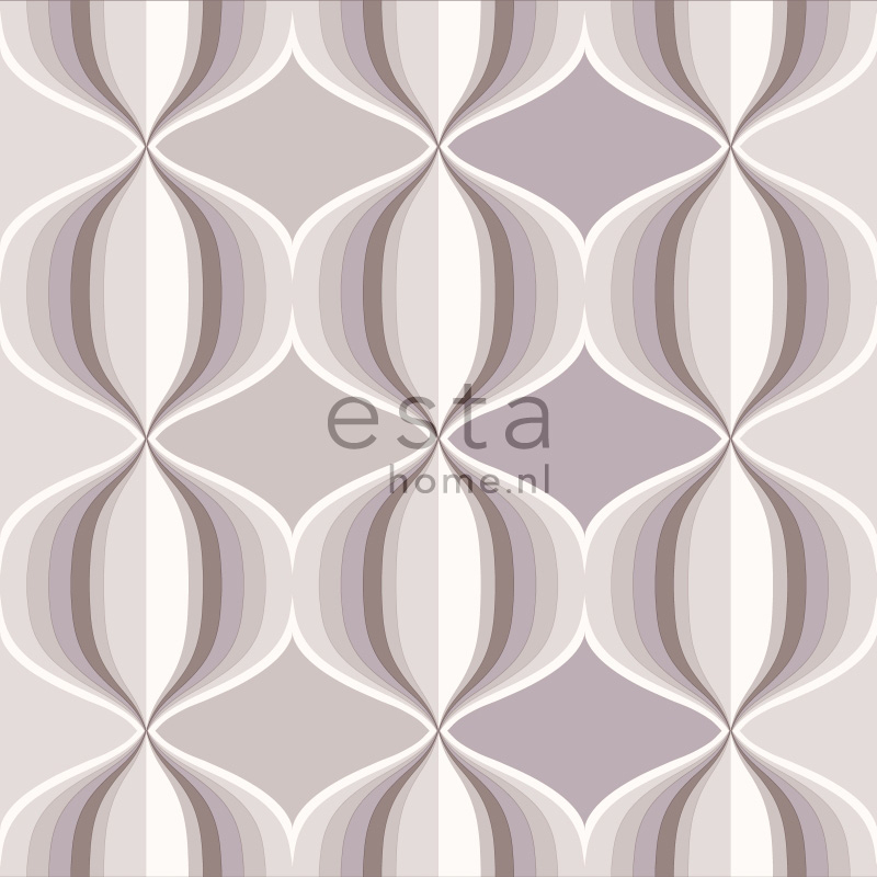 ESTAhome retro motiiv tapeet - taupe